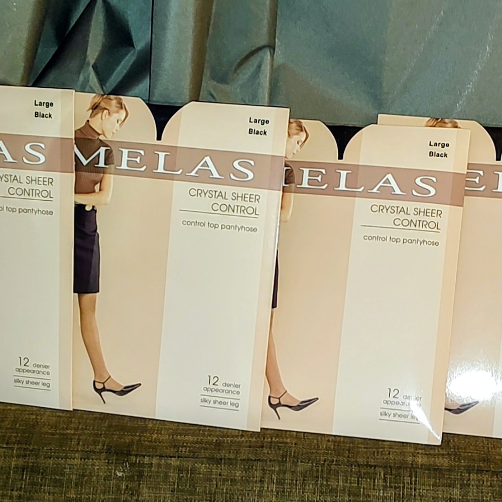 Black Control Top Pantyhose